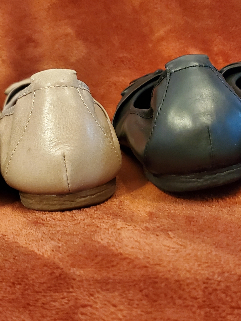 BORN Comfort Ballet Leather Flats - Black and Beige (2 pairs) - Picture 2 of 10